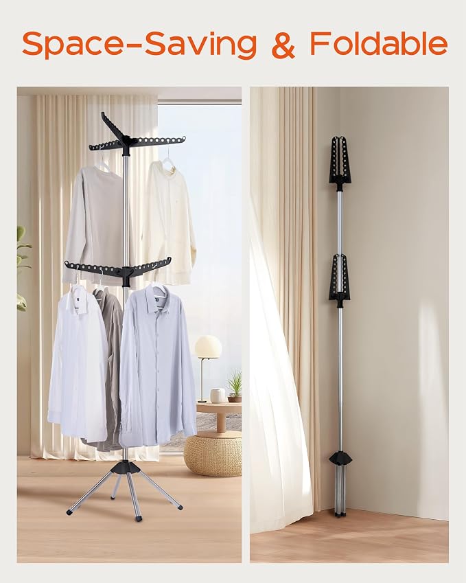 Clothes Drying Rack Foldable, 74.8 inch 2 Tier Laundry Drying Rack - Image 3
