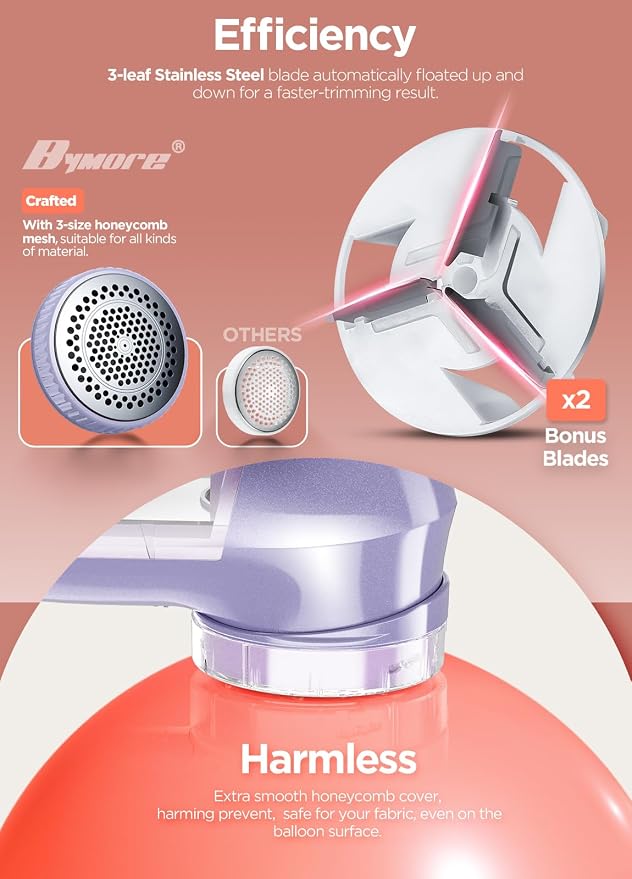 Bymore Fabric Shaver, Lint Remover, Lint Shaver Defuzzer Sweater Shaver - Image 3