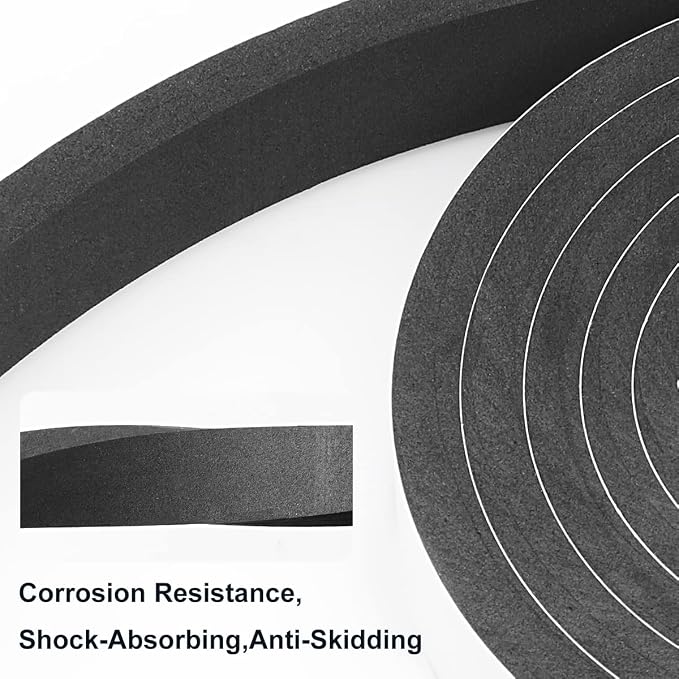 2 Rolls Weather Stripping Door Seal, Adhesive Closed Cell Weather Strip… - Image 5