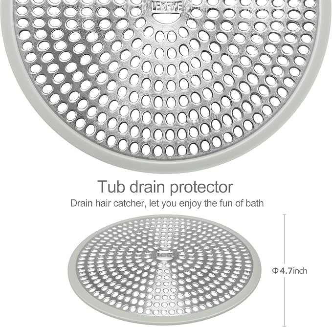 LEKEYE Shower Drain Hair Catcher | Strainer | Shower Stall Drain Cover | - Image 3