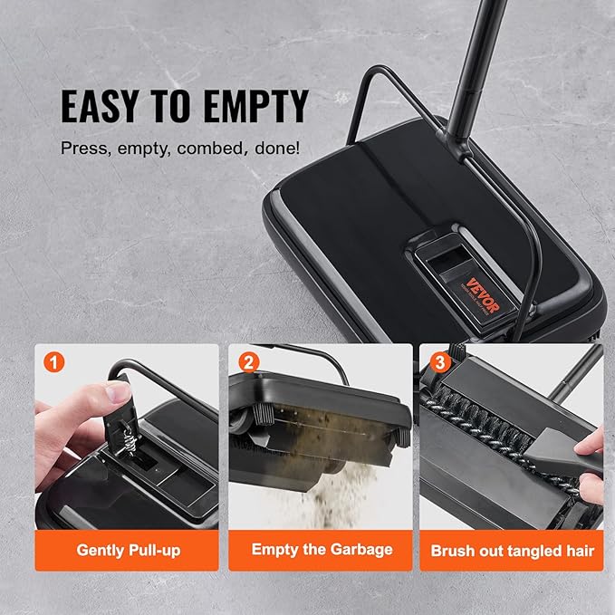 VEVOR Carpet Sweeper Manual, Floor Sweeper - Image 4