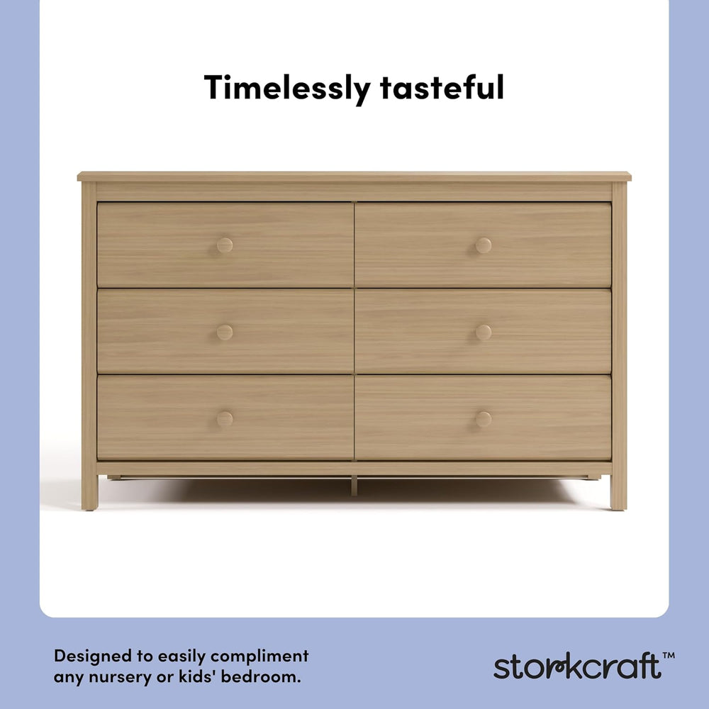 Storkcraft Alpine 6-Drawer Dresser, Driftwood