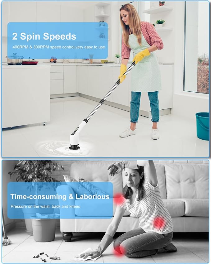Leebein Electric Spin Scrubber, Cordless Cleaning Brush - Image 2