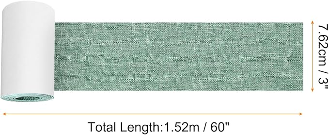 3x60 Inch Green Linen Repair Patch, Self-Adhesive DIY Fabric Repair Patch - Image 2