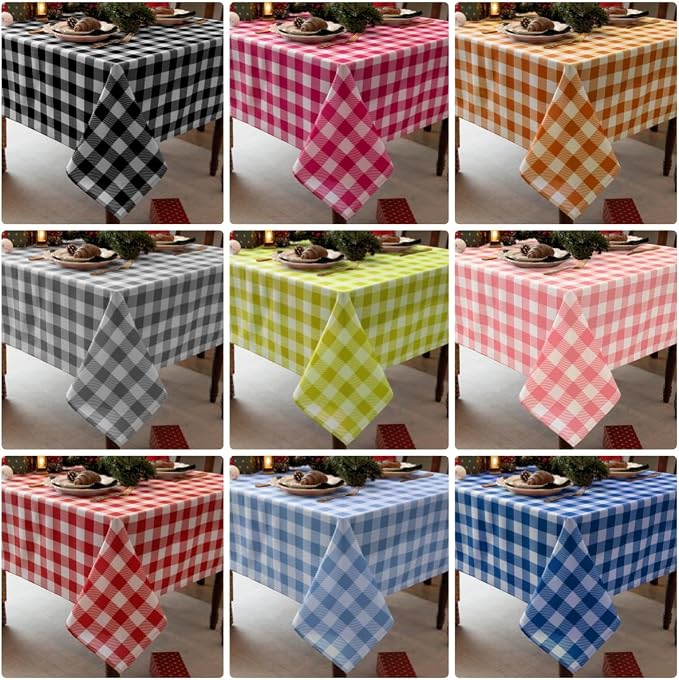 Classic Gingham Buffalo Tablecloth Fabric - Image 6