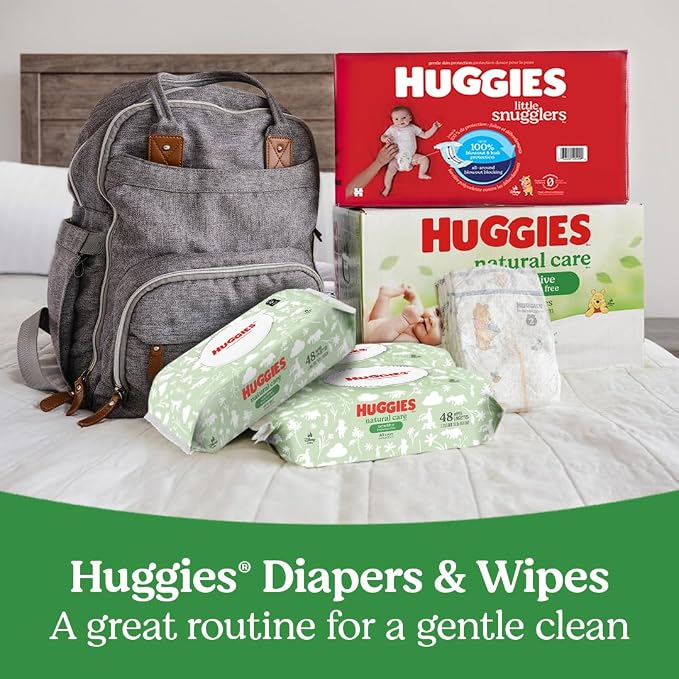 Huggies Natural Care Sensitive Baby Wipes, Hypoallergenic, 99% Purified Water - Image 9