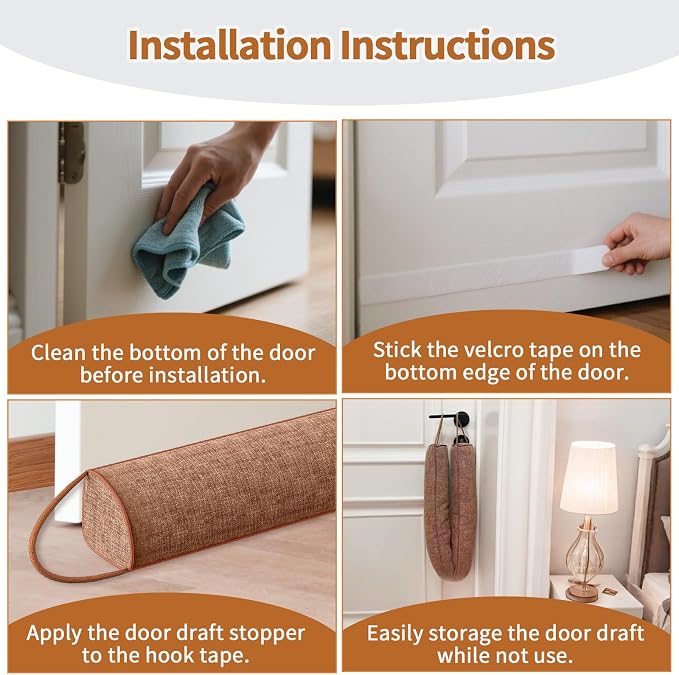 QUOLIX Triangle Under Door Draft Stopper Bottom Door Gap Filler & Seal - Image 6