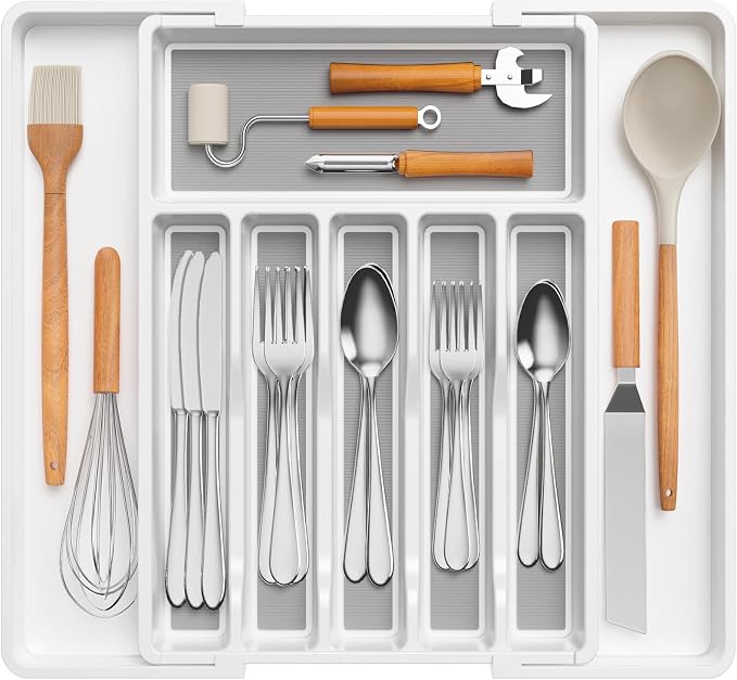 Lifewit Silverware Drawer Organizer, Expandable Utensil Tray by Lifewit