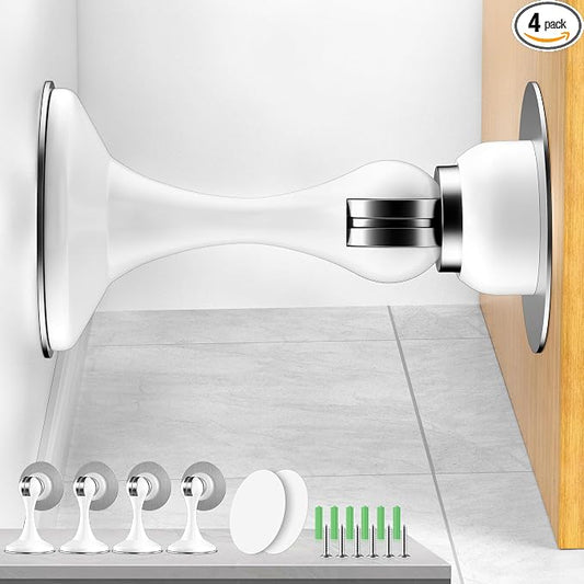 Crosize Magnetic Door Stoppers 4 Pack, Stainless Steel Door Catch by Crosize