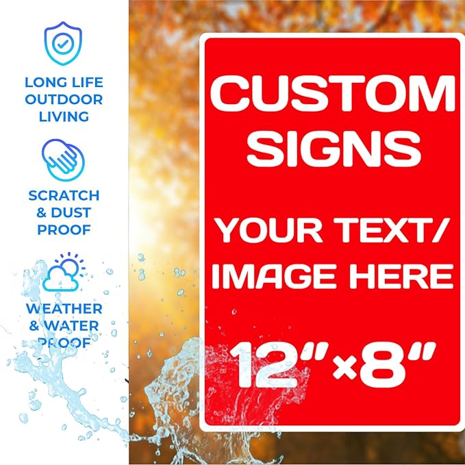 custom company signs, Aluminum Weatherproof Metal Sign Multiple Sizes Custom - Image 3