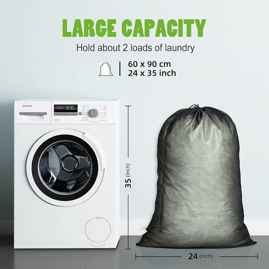 OTraki 2 Pack Large Laundry Bags 24 x 35 inch Mesh Washing Bag - Image 2