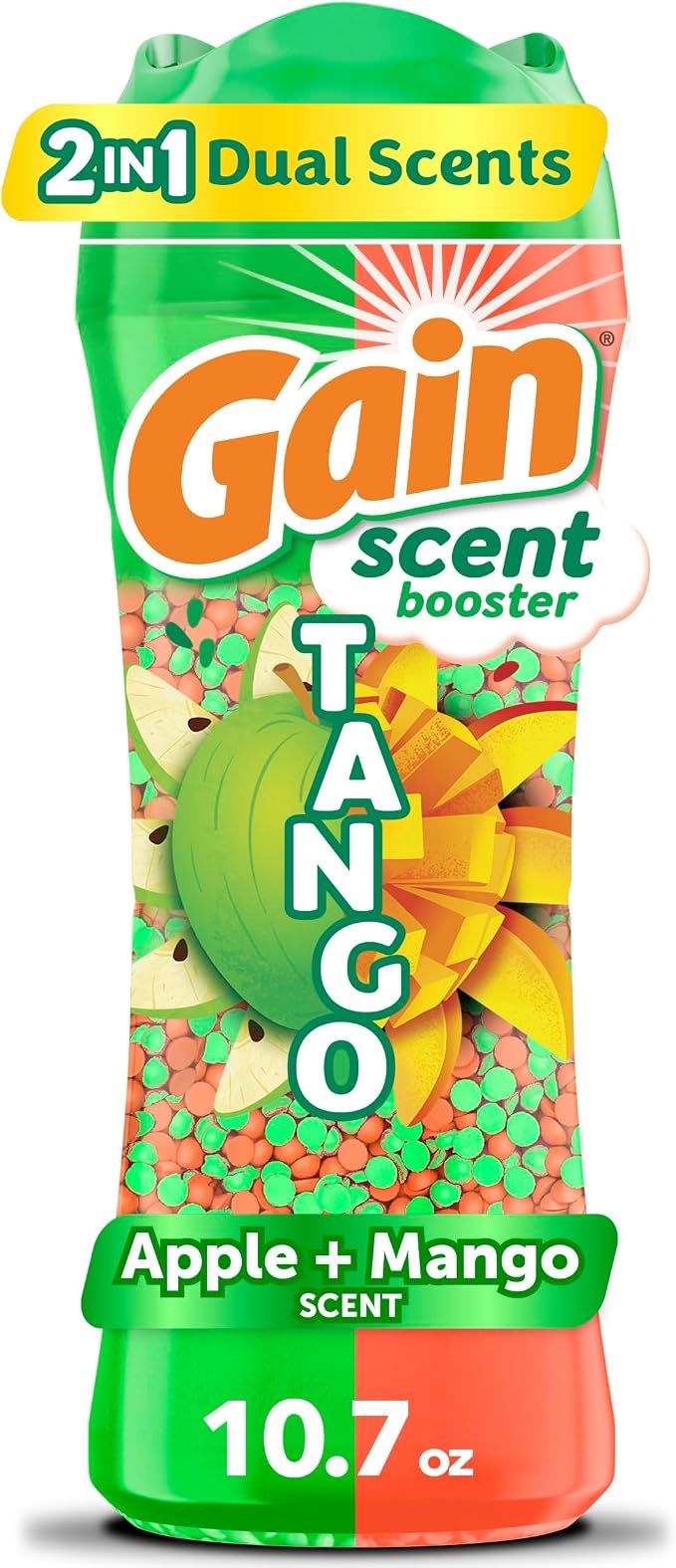 Gain Tango 2-in-1 Laundry Scent Booster Beads, Apple and Mango Scent, 10.7 OZ by Gain