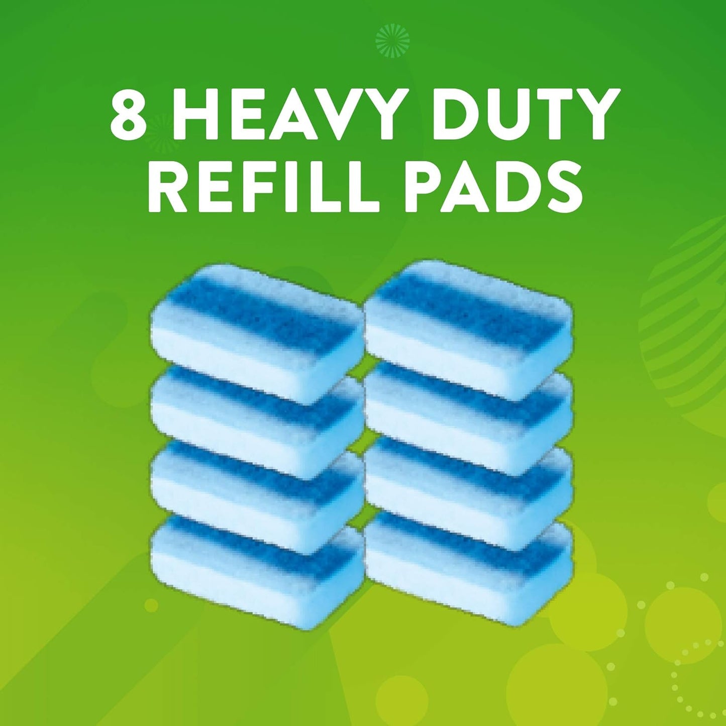Scrubbing Bubbles Toilet Bowl Wand Cleaner Refills, Fresh Brush Heavy Duty Cleaner Toilet Refill Pads, Removes Limescale & Odors, Citrus Scent, 8 Count (Pack of 8)