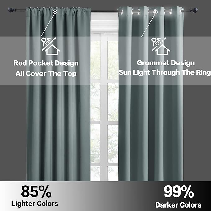 RYB HOME Small Curtains for Door Windows - Image 6