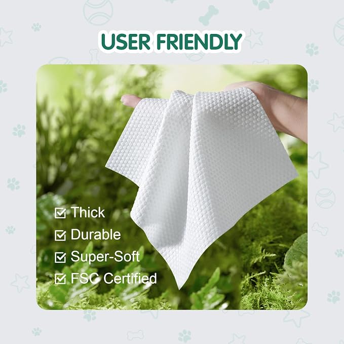 COCOYO Disposable Wet Wipes for Dogs & Cats I 300 Wipes for Cleaning and - Image 5