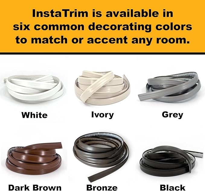 InstaTrim White New & Improved Caulk Trim, 3/4" by 10 ft, Waterproof - Image 10