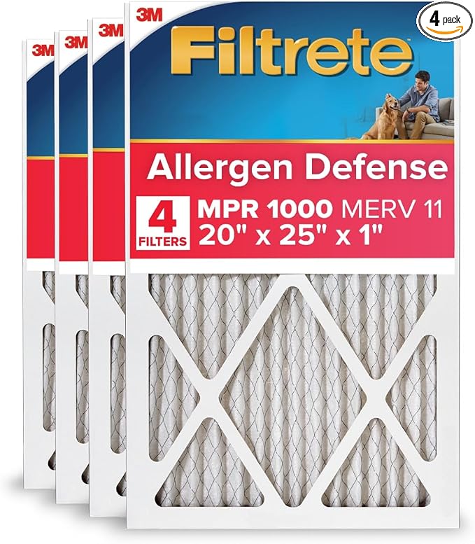 Filtrete 20x25x1 AC Furnace Air Filter, MERV 11, MPR 1000, Micro Allergen by Filtrete