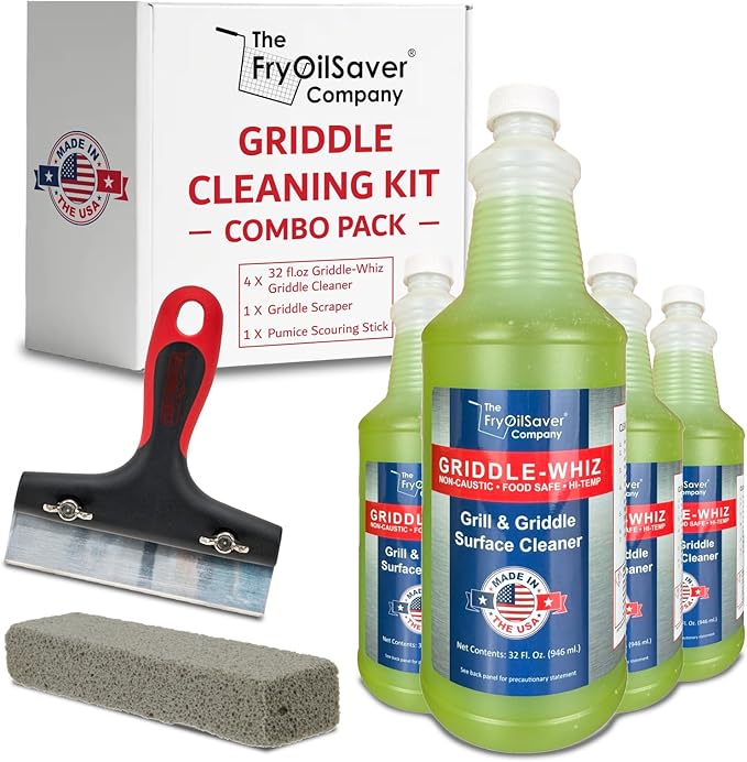 Combo Kit Flat Top Grill Griddle Surface Cleaner by THEFRYOILSAVERCOMPANY