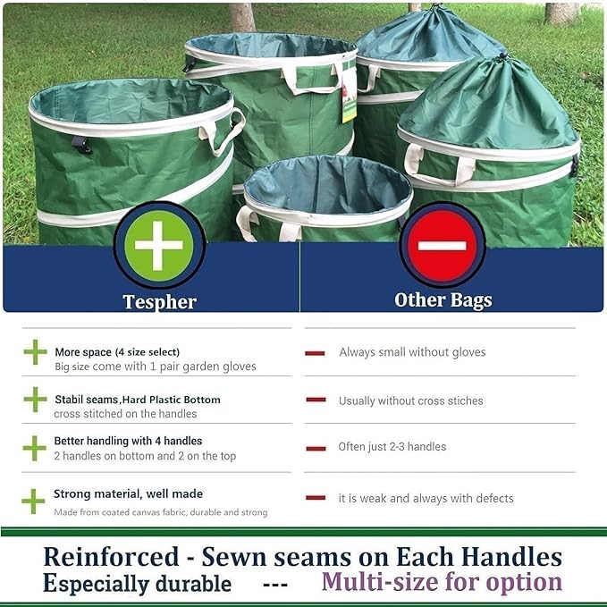 2-Pack 24 Gallon Collapsible Trash Can Solid Bottom - Image 8
