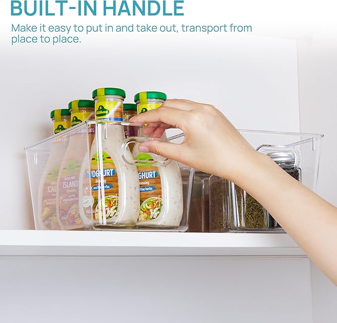 Vtopmart Clear Plastic Pantry Organizer Bins, Countertops, Freezer Organization - Image 5