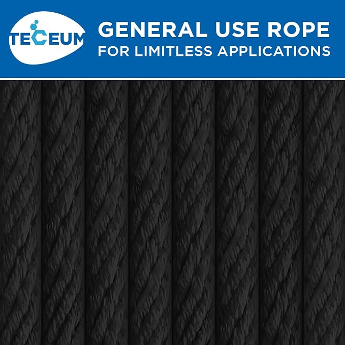 TECEUM Cotton Rope 3/16” – 100 FT – Strong All-Purpose Braided Rope – Natural - Image 9