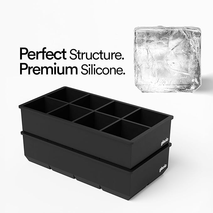 glacio Ice Cube Molds – 2-Pack Silicone Trays - Image 4