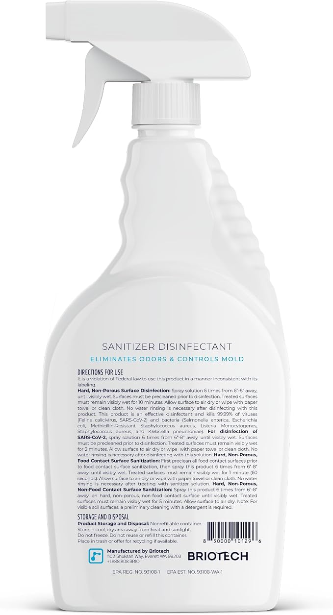 BRIOTECH Sanitizer Disinfectant Hypochlorous Spray, Kill 99.99% of Viruses & - Image 9