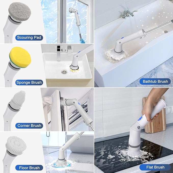 Qimedo Upgrade Rechargeable Electric Scrubber - Image 5