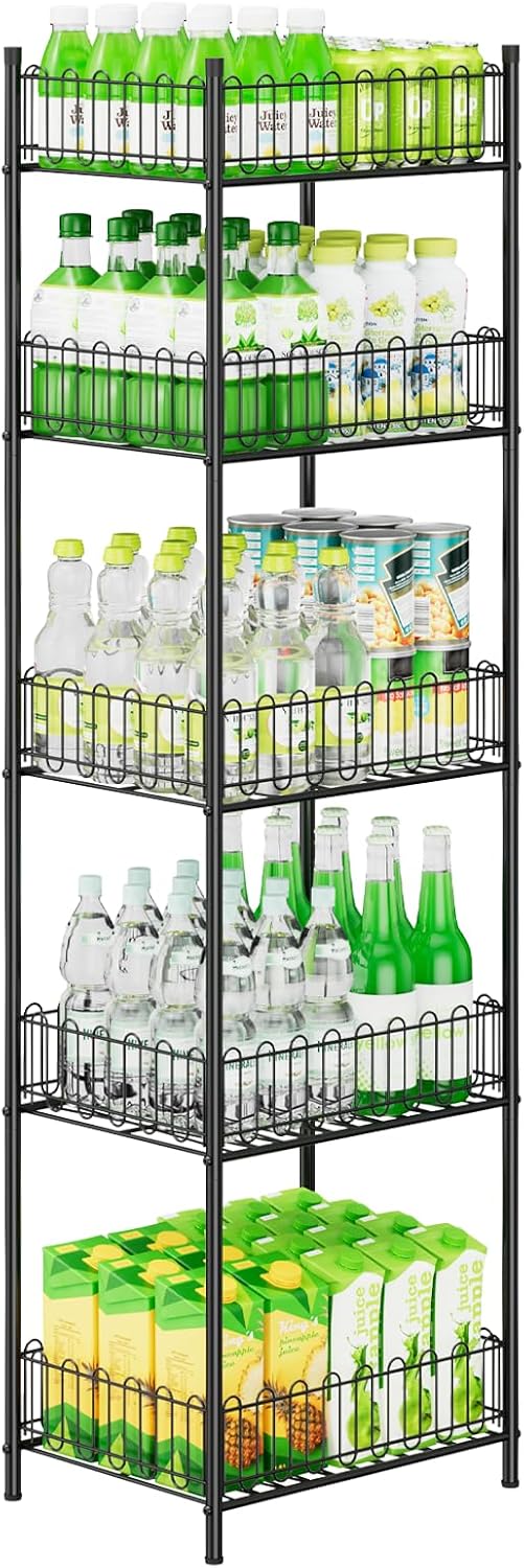 OYEAL Soda Can Organizer for Pantry 5 Tier Water Bottle Organizer Holder for ...
