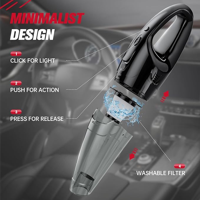 Handheld Vacuum Cordless Rechargeable, 1.65LBs Hand Held Vacuum Cordless - Image 7