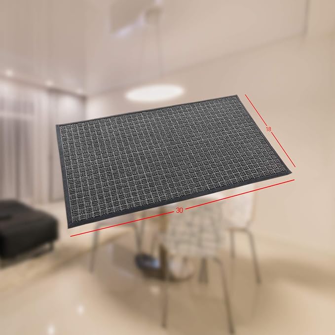 Kempf Water Retainer Entrance Mat, Indoor Outdoor Rubber Rug, Moisture Trapping - Image 3