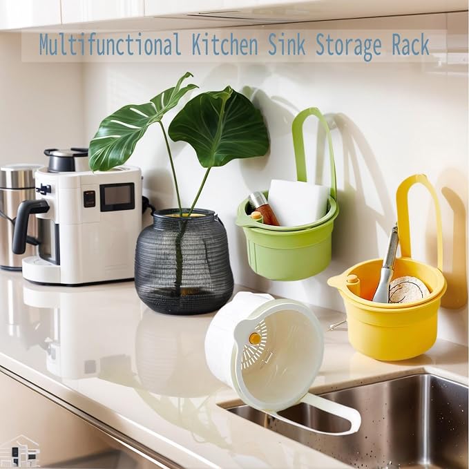 Faucet Hanging Strainer Kitchen Sink Food Waste Catcher Drain Basket, Plastic - Image 7