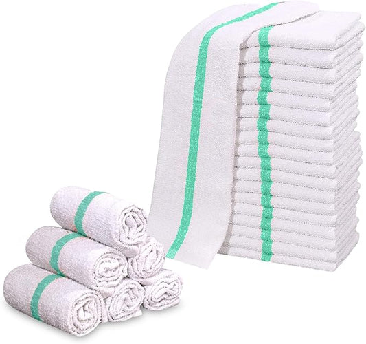 GOLD TEXTILES New Cotton Blend White Restaurant Bar Mops Kitchen Towels - Image 2