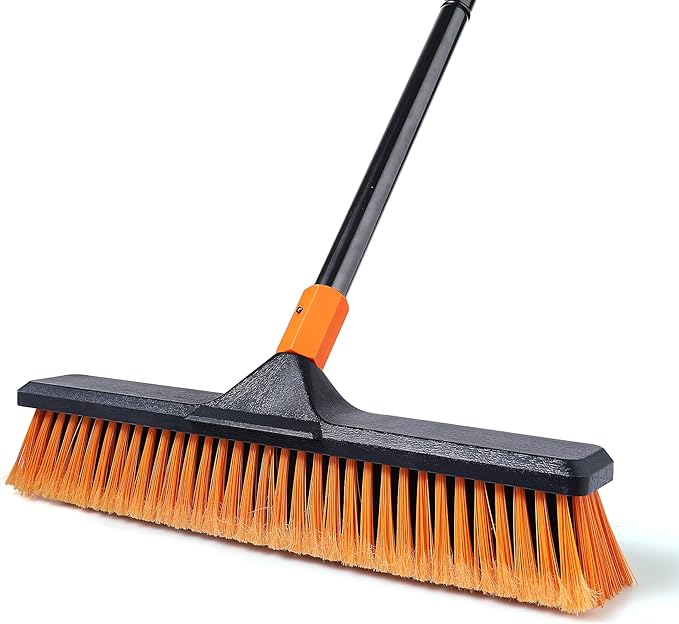 18" Push Broom Outdoor for Floor Cleaning by CLEANHOME
