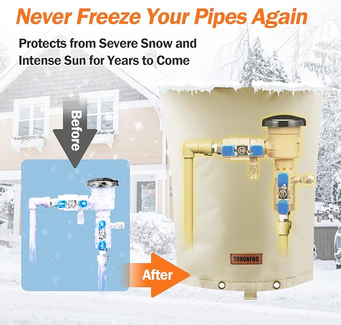 Backflow Preventer Pipe Insulation Cover - Image 3