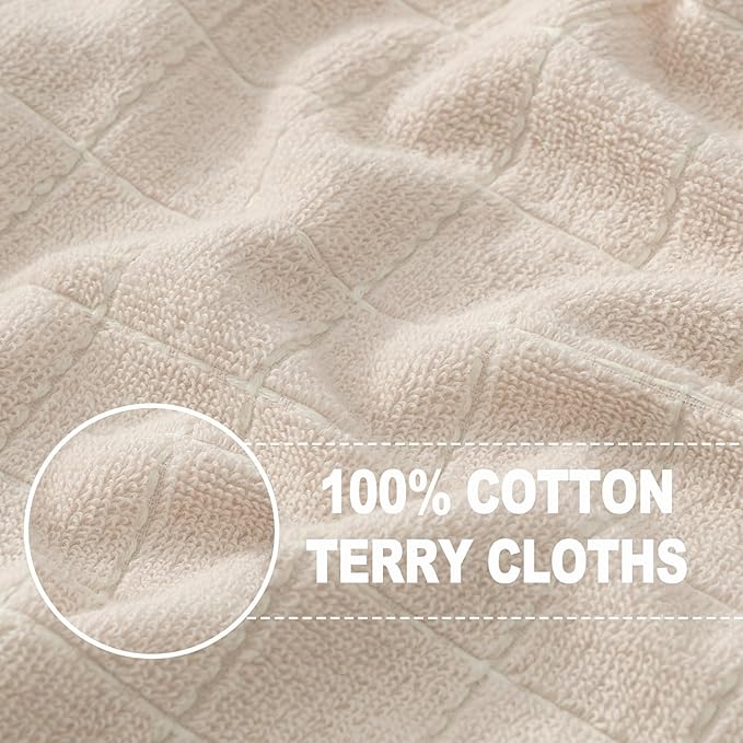 Homaxy 100% Cotton Terry Kitchen Towels, Checkered Designed, Soft and Super - Image 2