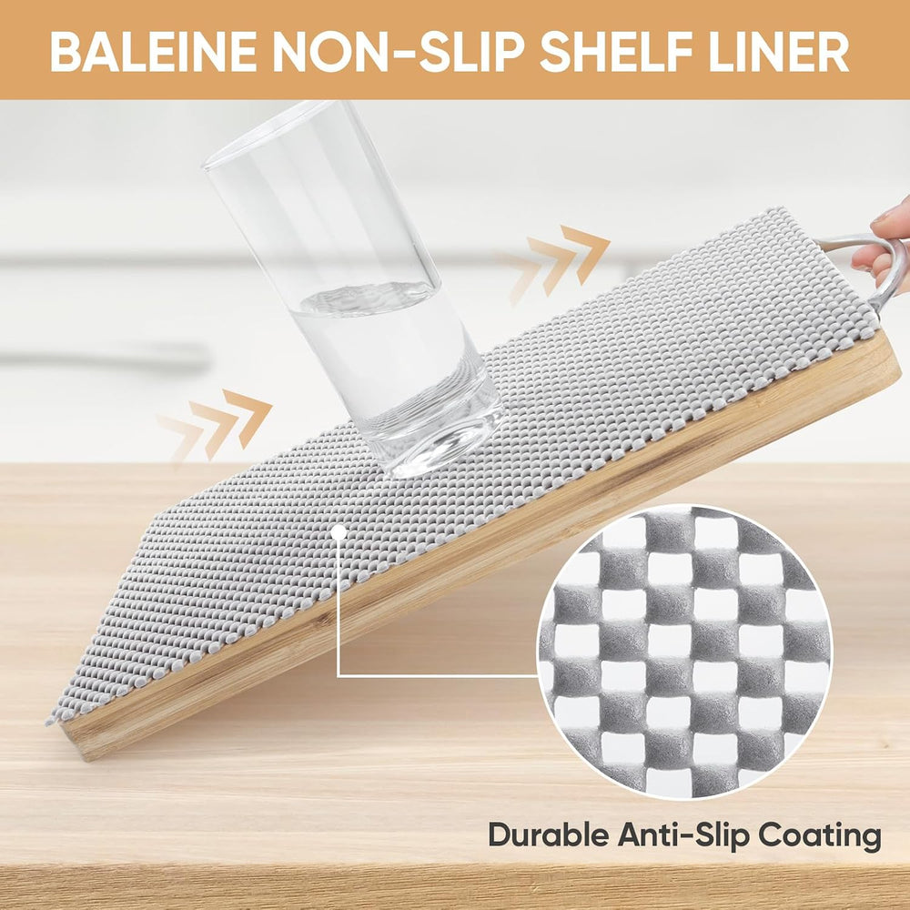 BALEINE Non-Adhesive Drawer Shelf Liners for Kitchen Cabinets, 24'' x...