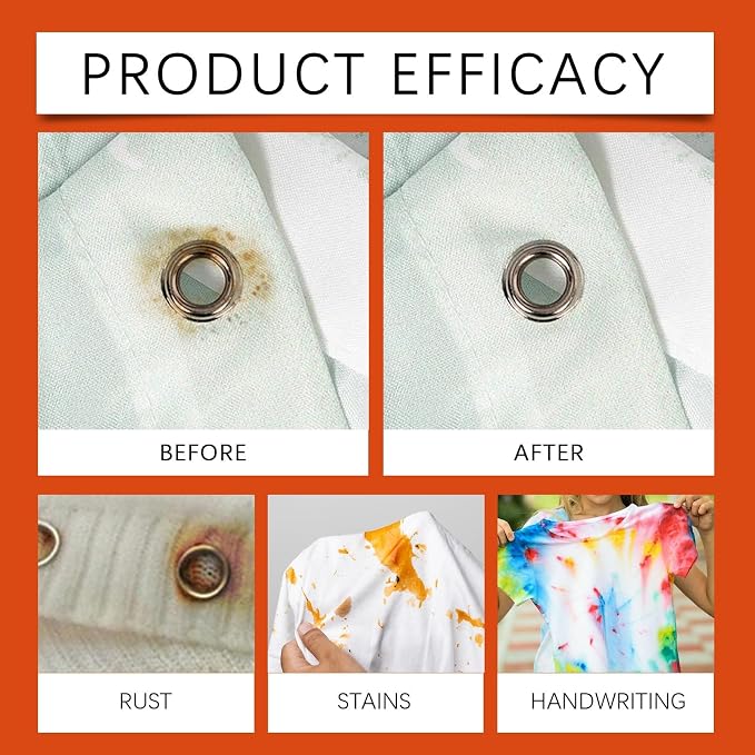 Fabric Rust Remover For Clothes, Strong And Effective Rust Stain Remover For - Image 9