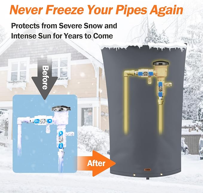 TOHONFOO Backflow Preventer Pipe Insulation Cover - Image 3