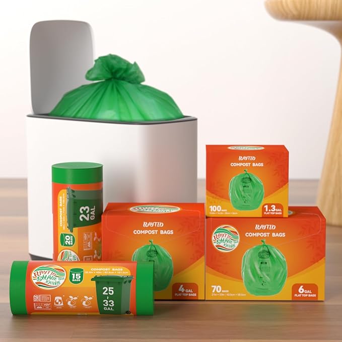 Compostable 33 gallon Large Garbage Bags, Fits 33-36 gallon trash can, Extra - Image 6