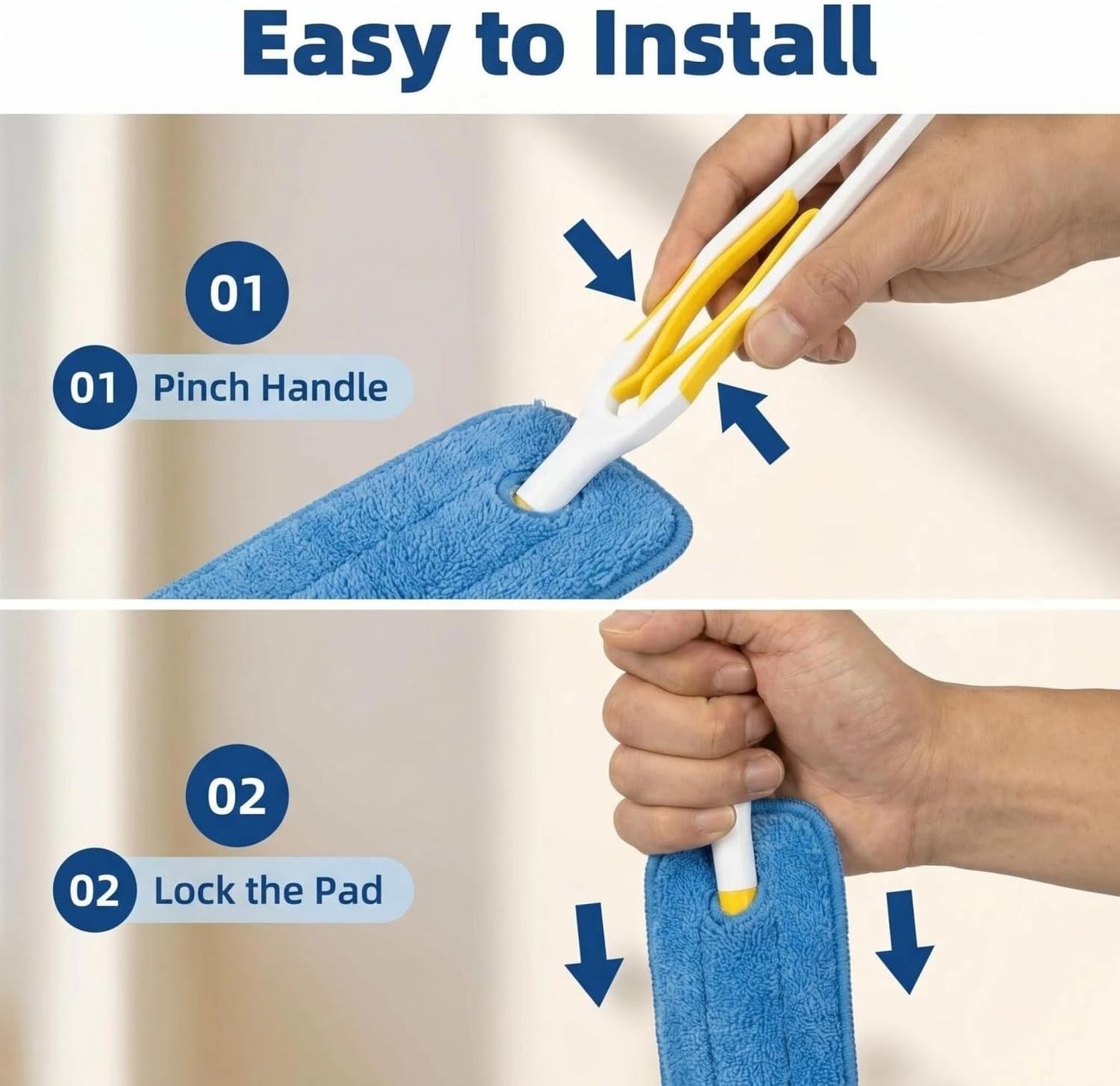 2026 New Reusable Chenille Microfiber Dust Duster, 360° Electrostatic Duster with Washable Removable Cloth Covers, Refillable Multi-Surface Duster for Home Furniture Ceiling Fan Cleaning (1 Set)