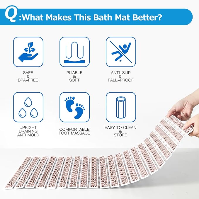 Matace Non Slip Rubber Bathtub & Shower Mat - Image 2