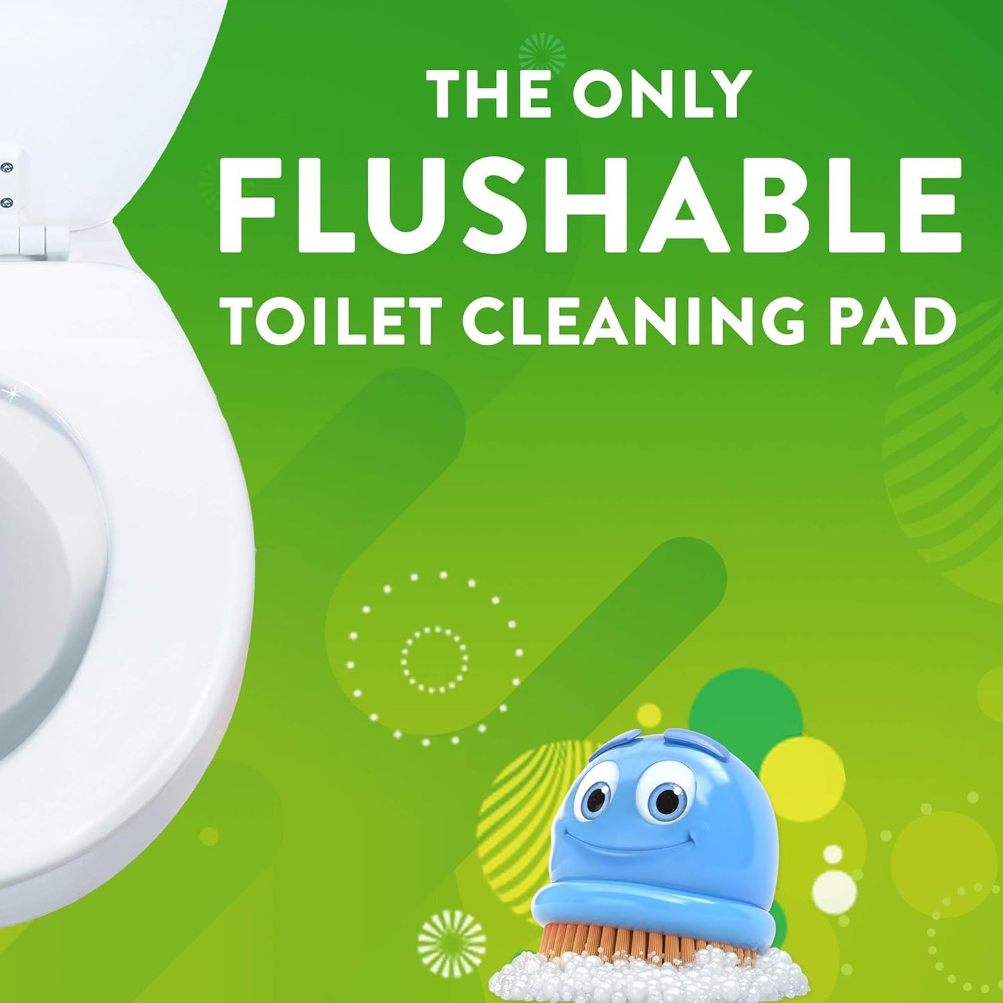 Scrubbing Bubbles Toilet Bowl Wand Cleaner Refills, Fresh Brush Heavy Duty Cleaner Toilet Refill Pads, Removes Limescale & Odors, Citrus Scent, 8 Count (Pack of 8)