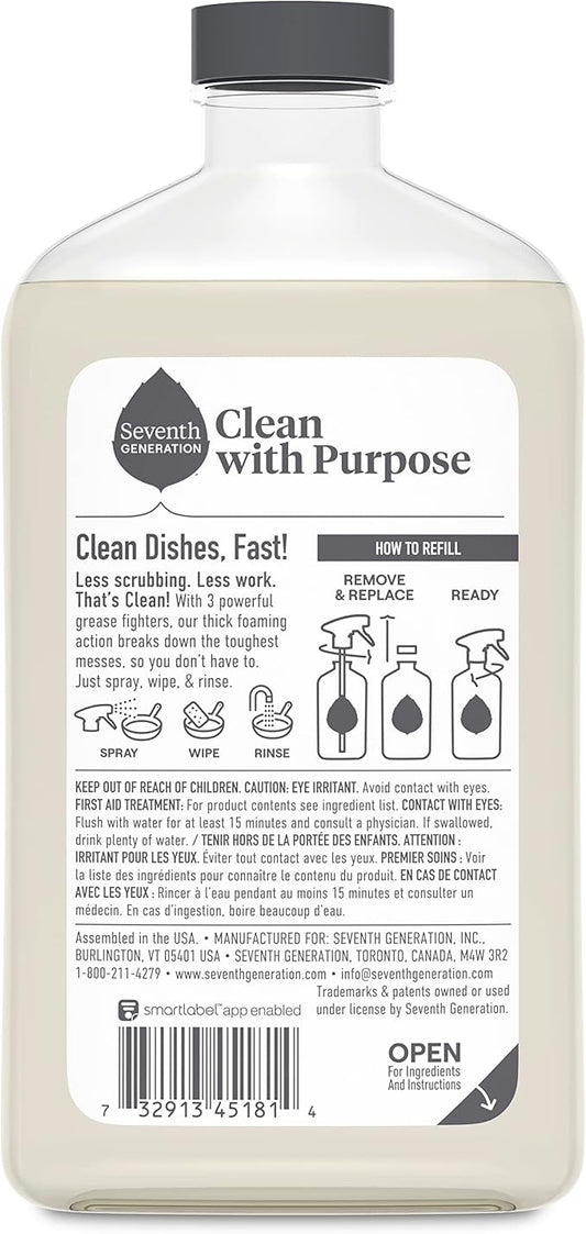 Seventh Generation Foaming Dish Spray, 3 Refills and 1 Sprayhead, 16 Fl Oz - Image 2