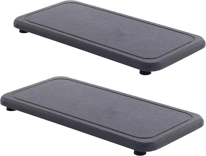 2 Pcs Water Absorbing Stone Trays, Kitchen/Bathroom Sink Soap Dish, Diatomite by NiuYichee