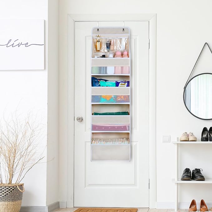 Univivi 5-Shelf Over Door Hanging Organizer Fabric Door Storage - Image 6