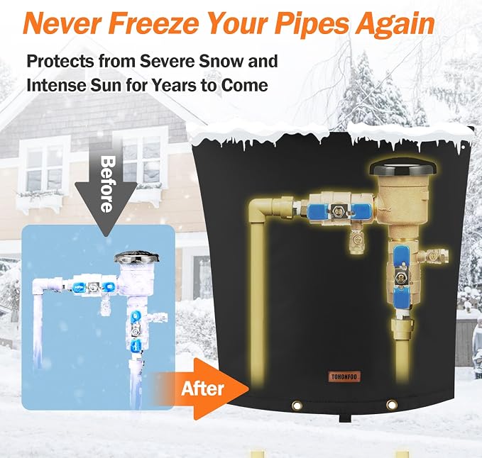 TOHONFOO Backflow Preventer Pipe Insulation Cover - Image 3