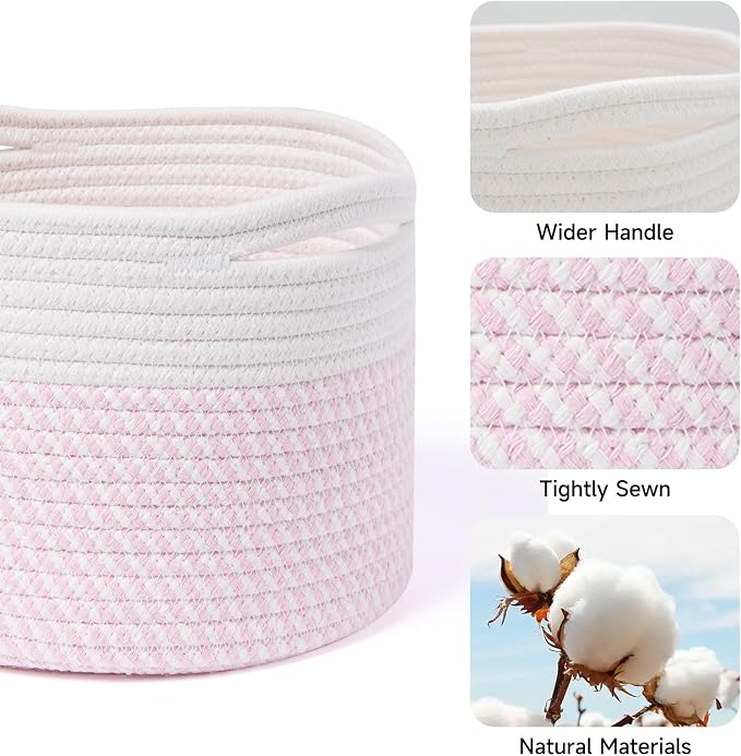 Small Basket for Organizing | Cube Shelf Closet Storage Baskets | 9.7×9.7×7.1” - Image 2