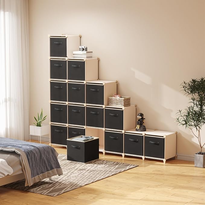 Lifewit 16 Packs Storage Cubes, 11 Inch Cube Storage Bins, Foldable Decorative - Image 8