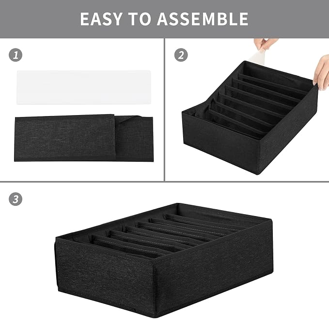 Qozary 4 Pack Drawer Organizers - Image 3